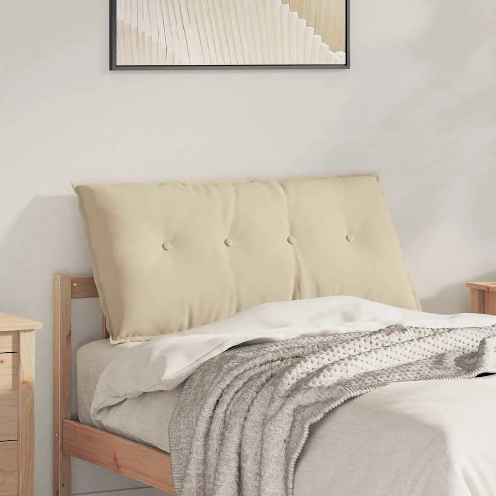 vidaXL Travesseiro para Costas Creme 100 x 50 cm Tecido de Microfibra