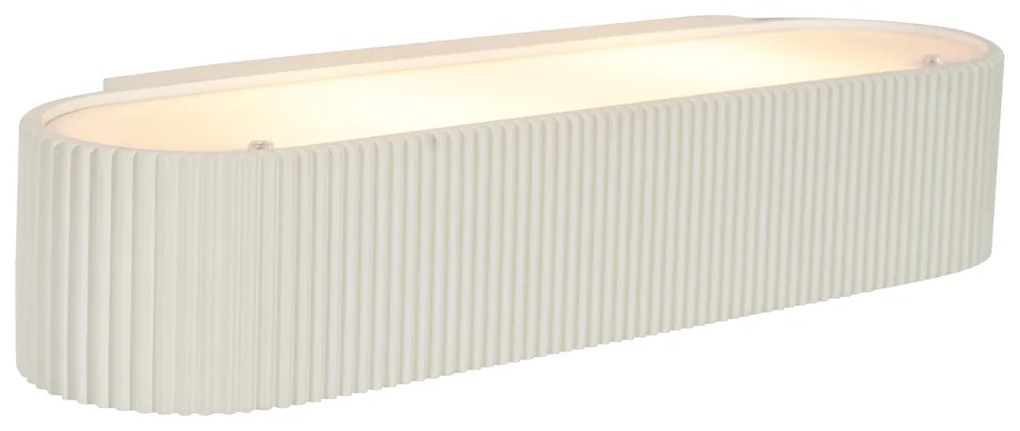 Candeeiro de Parede Escandinavo Bege UFO 2-Luzes - Gesso Escandinavo