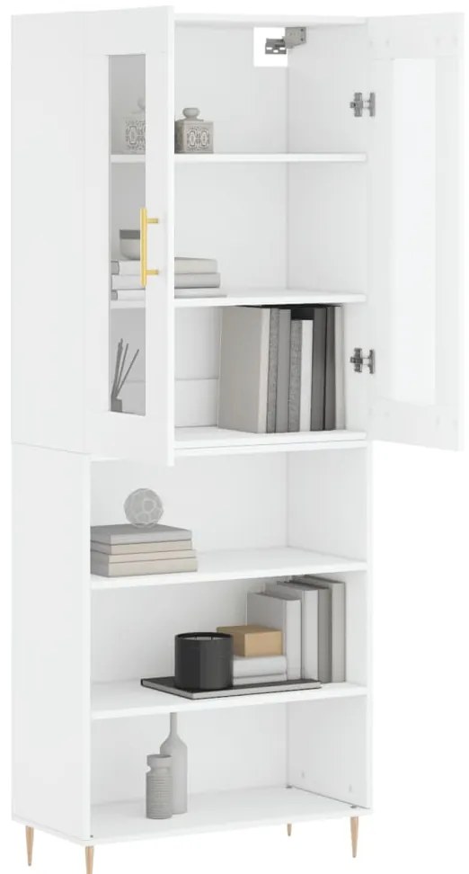 Armário alto 69,5x34x180 cm derivados de madeira branco