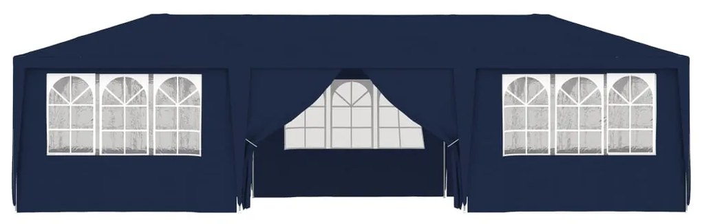 Tenda festas profissional c/ paredes laterais 4x9m 90g/m² azul