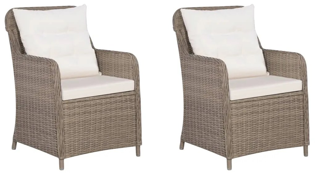 3 pcs conjunto de jantar para jardim castanho