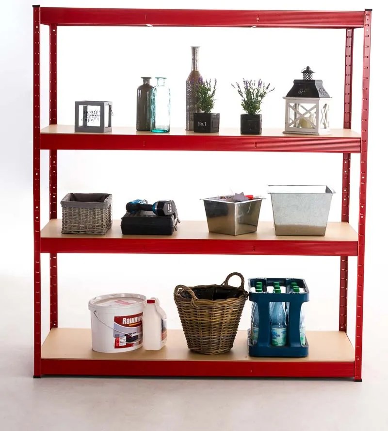 Estante para cargas pesadas 160 x 60 x 180 Vermelho