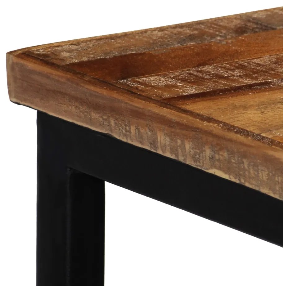 Mesa consola em teca reciclada maciça 90x30x76 cm