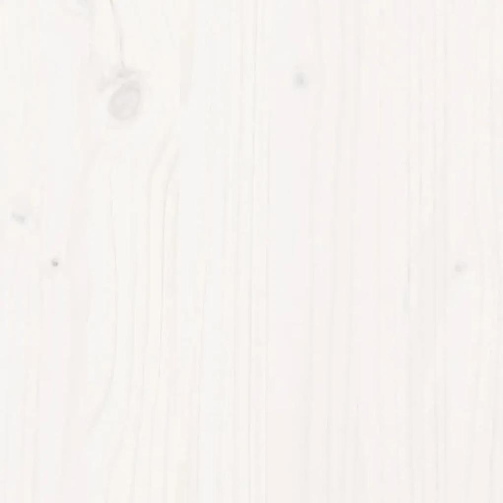 Espreguiçadeira 205x110x31,5 cm madeira de pinho maciça branco