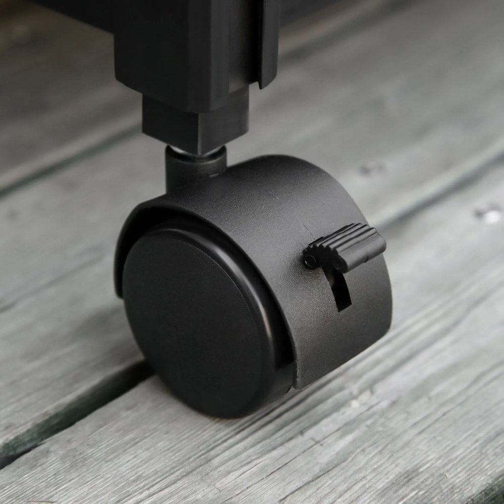 Floreira de Plástico com Rodas Floreira de Jardim com Orifícios de Dre