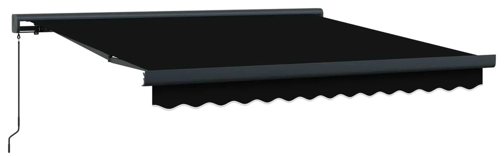 vidaXL Toldo Retrátil Preto 300 x 250 cm Tecido e Metal
