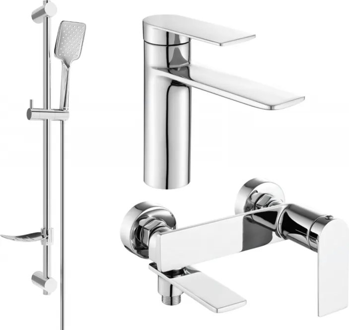 Mexen Zero DF62 conjunto de banho, cromado - 71103DF62-00