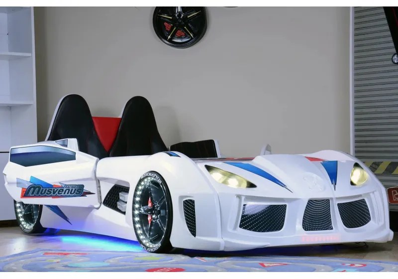 Cama de carro infantil MVN3 Branco