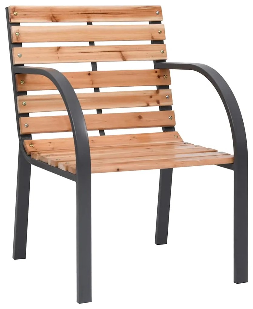 Cadeiras de jardim 2 pcs madeira de abeto maciça