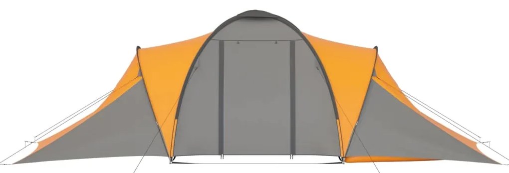 Tenda de campismo para 6 pessoas cinzento e laranja