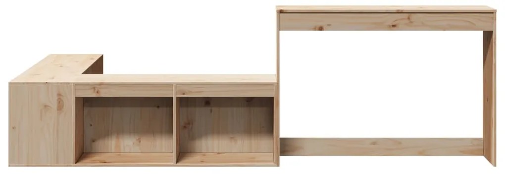 Mesa de cabeceira com secretária 232x112x75 cm pinho maciço