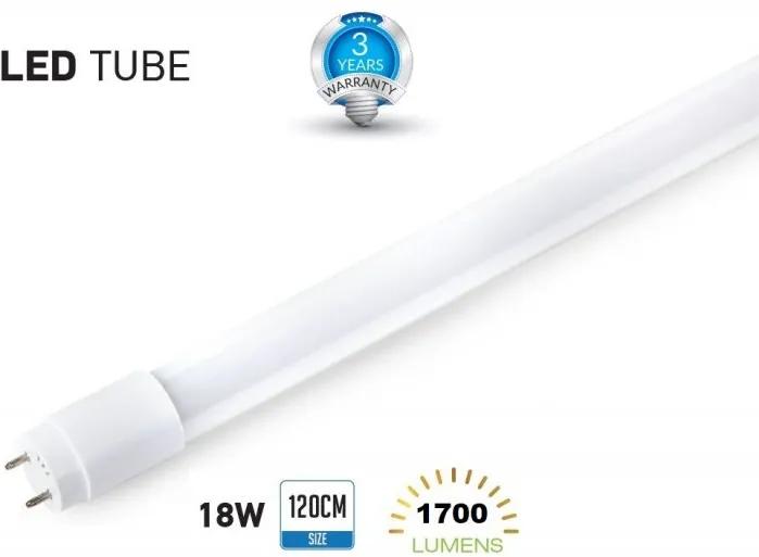 V-tac T8 LED 18W 120cm Branco Neutro 1700Lm