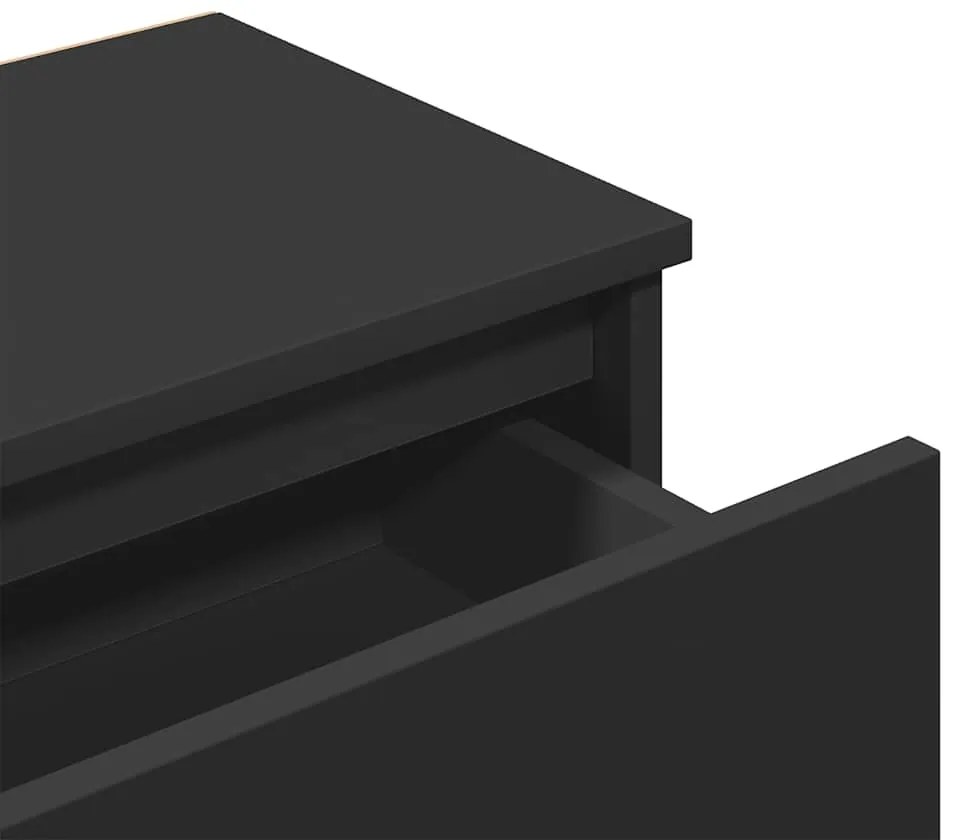 Mesa de cabeceira 40x30x39 cm contraplacado preto