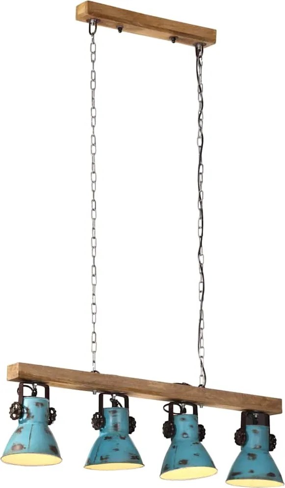 vidaXL Candeeiro de teto 25 W 90x24x111 cm E27 azul desgastado