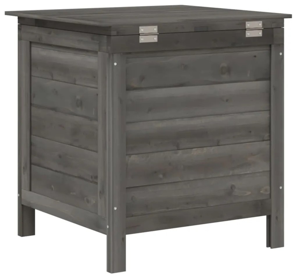 Caixa arrumação p/ jardim 50x49x56,5 cm abeto maciço antracite