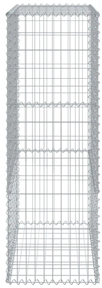 Cesto gabião com cobertura 300x50x150 cm ferro galvanizado
