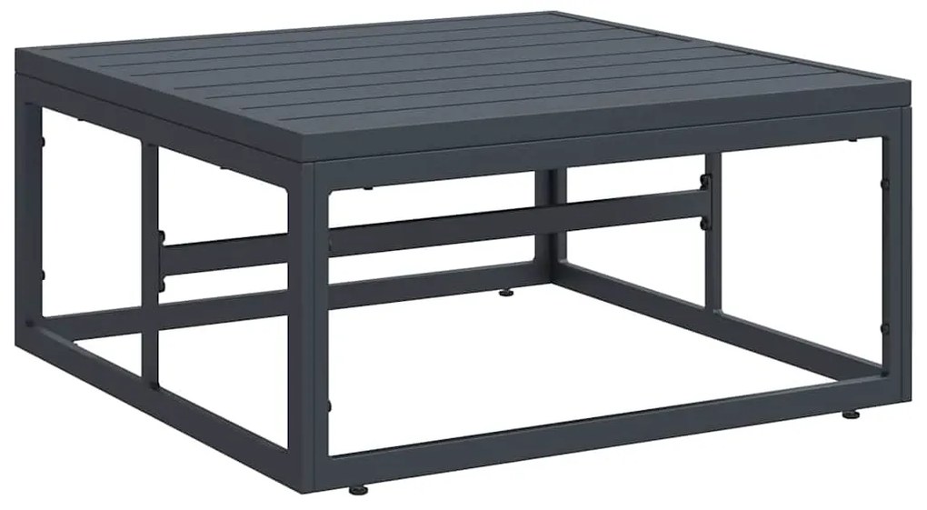 Conjunto de Sofá de Jardim 7 pcs Cinzento-escuro Aço