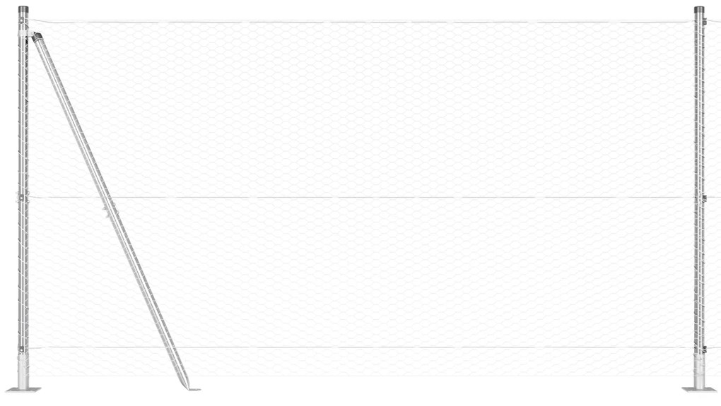 Cerca Hexagonal vidaXL 1.2x50 m Aço Galvanizado