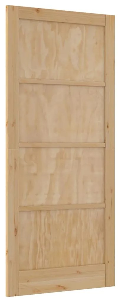 Porta Interior "ORKDAL" 93x211x4 cm Madeira Sólida de Pinheiro
