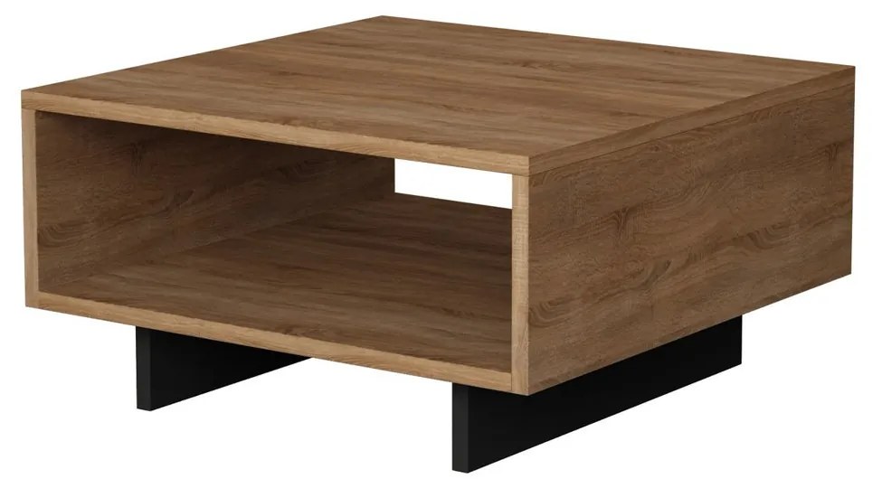 Mesa de Centro Hola – Carvalho e Antracite – 60x32x60 cm
