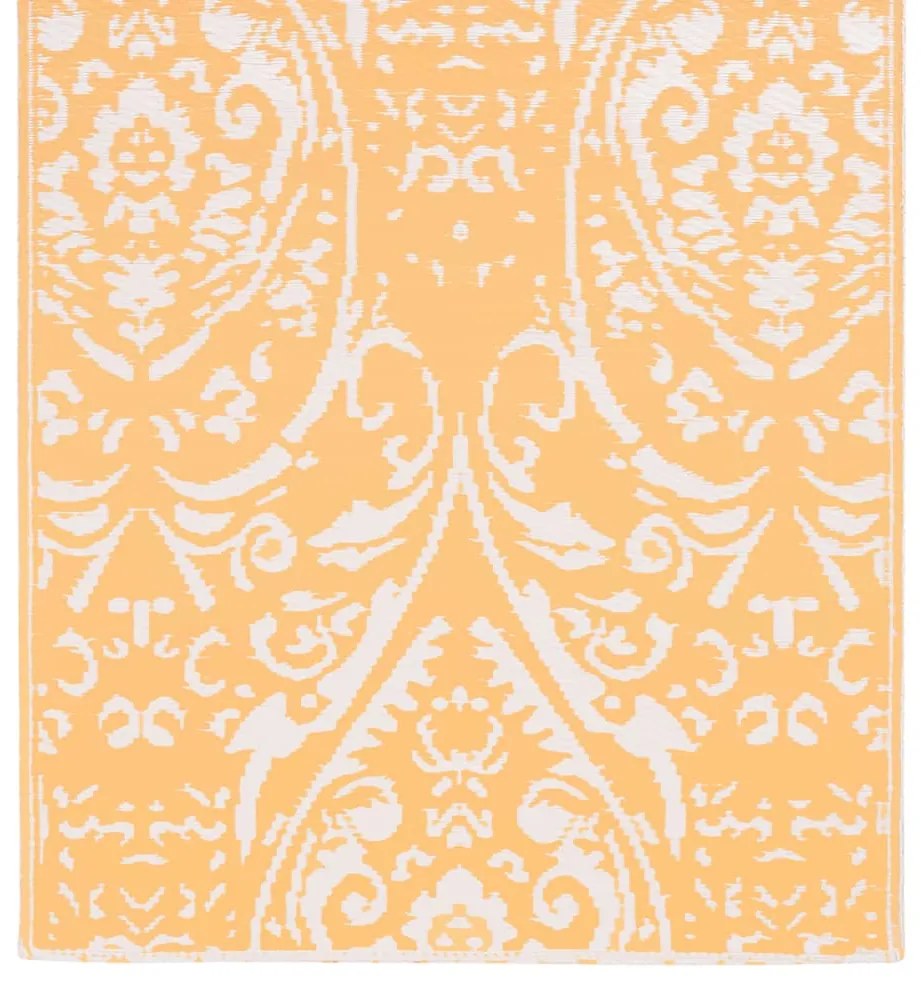 Tapete de exterior 120x180 cm ARAKIL PP laranja e branco