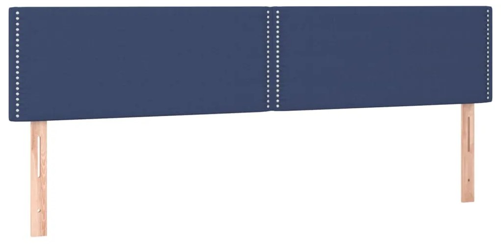 Cama boxspring com colchão 120x190 cm tecido azul