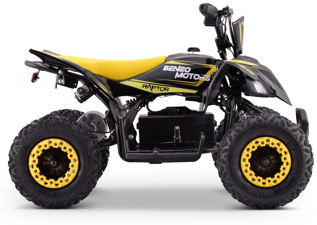 Moto 4 elétrica para crianças ATV Motors Raptor 800W Amarela