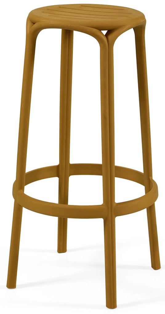 Banco Alto WOODY 77H - Pack 30 unidades, Mostarda