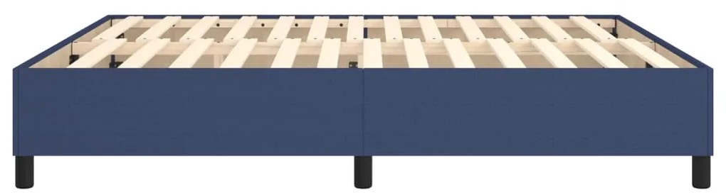 Estrutura de cama sem colchão 160x200 cm tecido azul