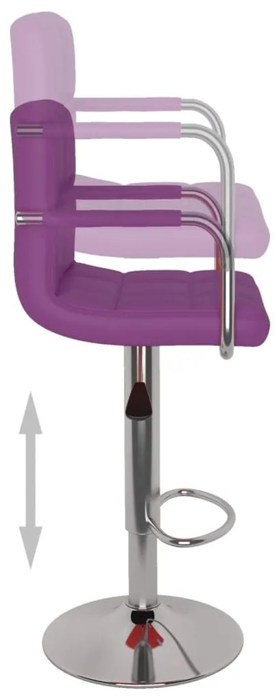 Bancos de bar 2 pcs couro artificial roxo