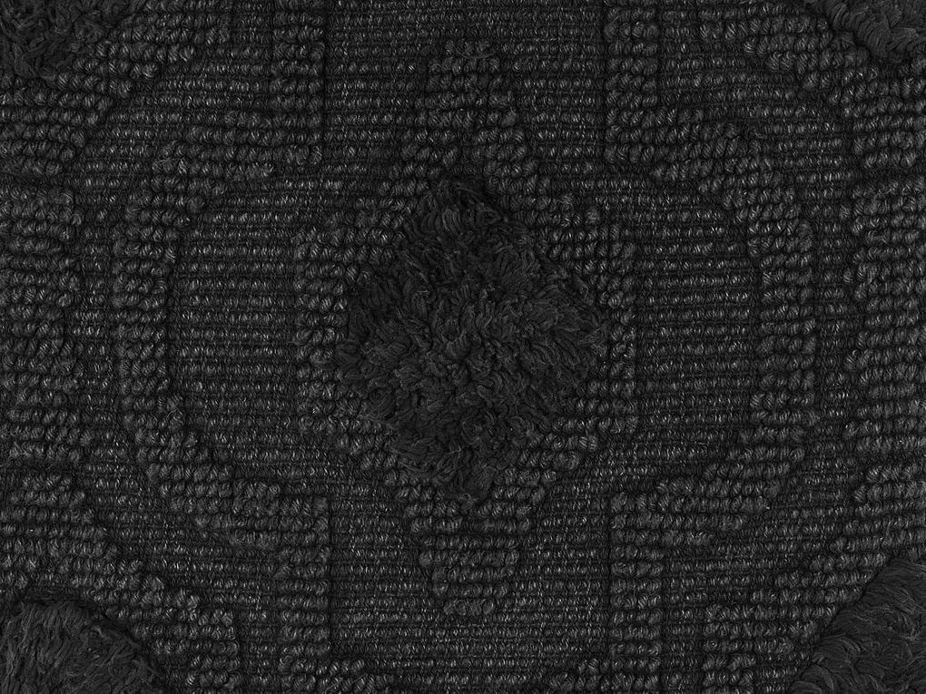 Almofada decorativa algodão cinzento com relevo 45 x 45 cm PAIKA Beliani