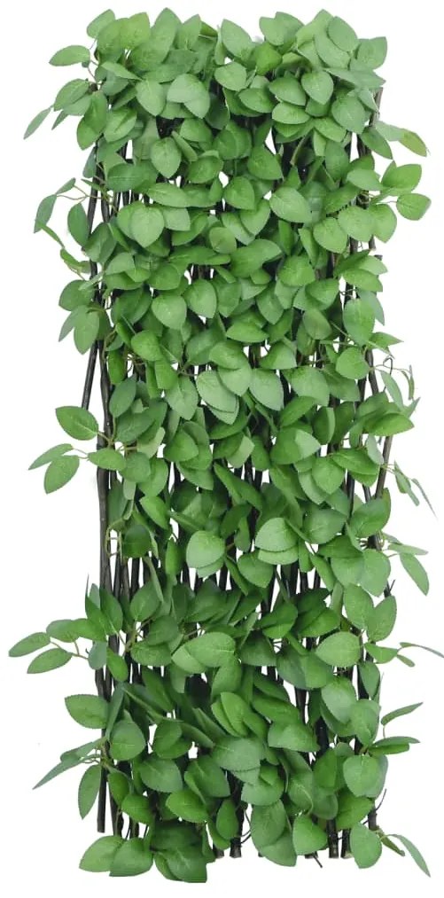  Treliça de hera artificial extensível 5 pcs 180x65 cm verde