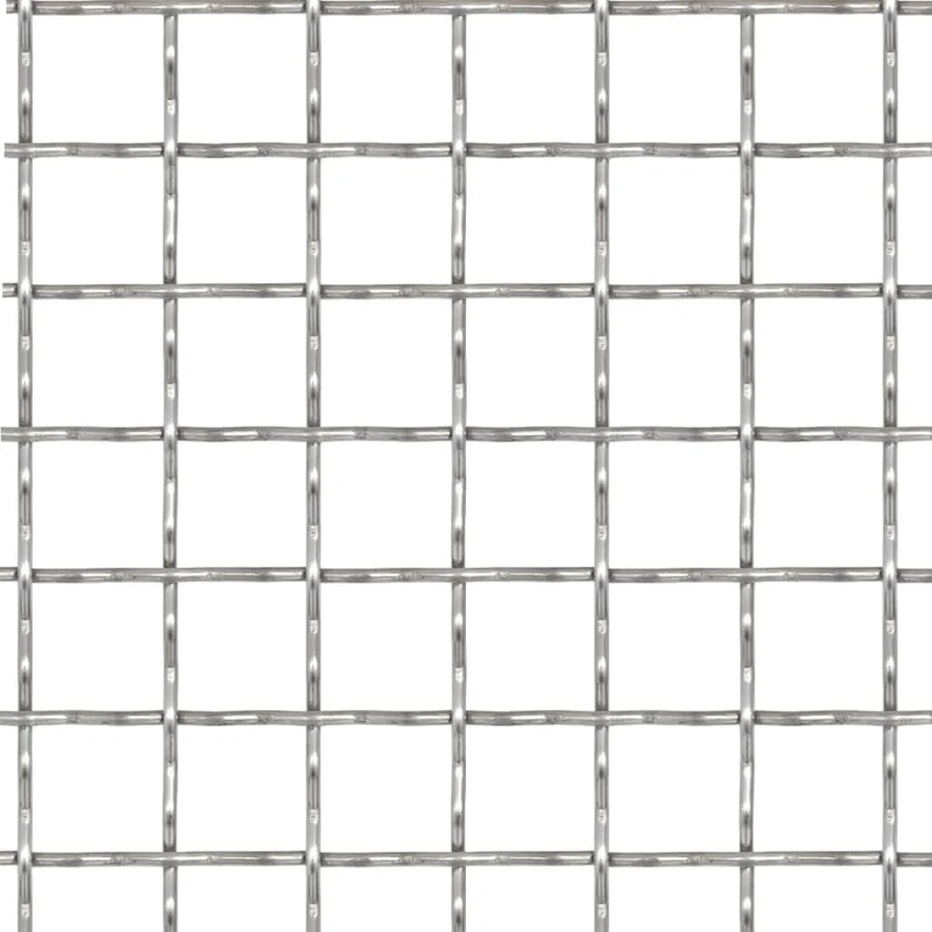Cerca de arame frisado aço inoxidável 100x85 cm 21x21x2,5 mm