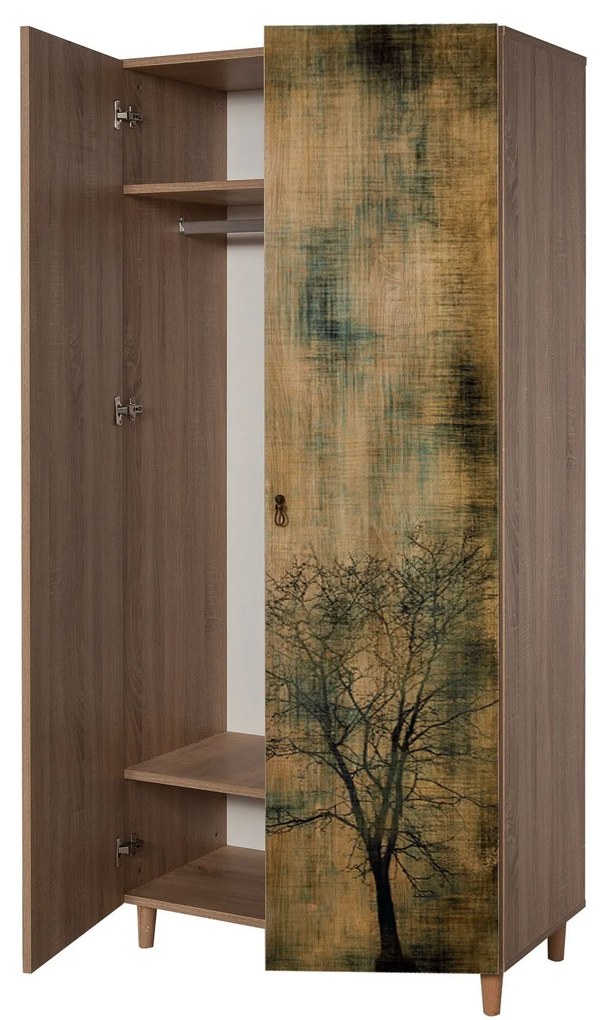 Guarda-Roupa Stil – Carvalho Sonoma – 90x192x52 cm