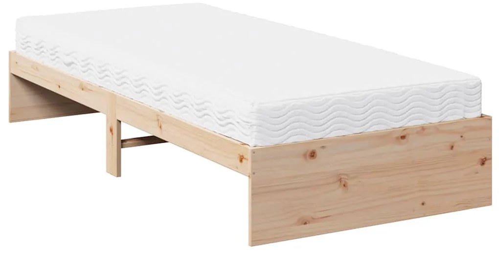 Cama de dia com colchão 100x200 cm pinho de madeira maciça