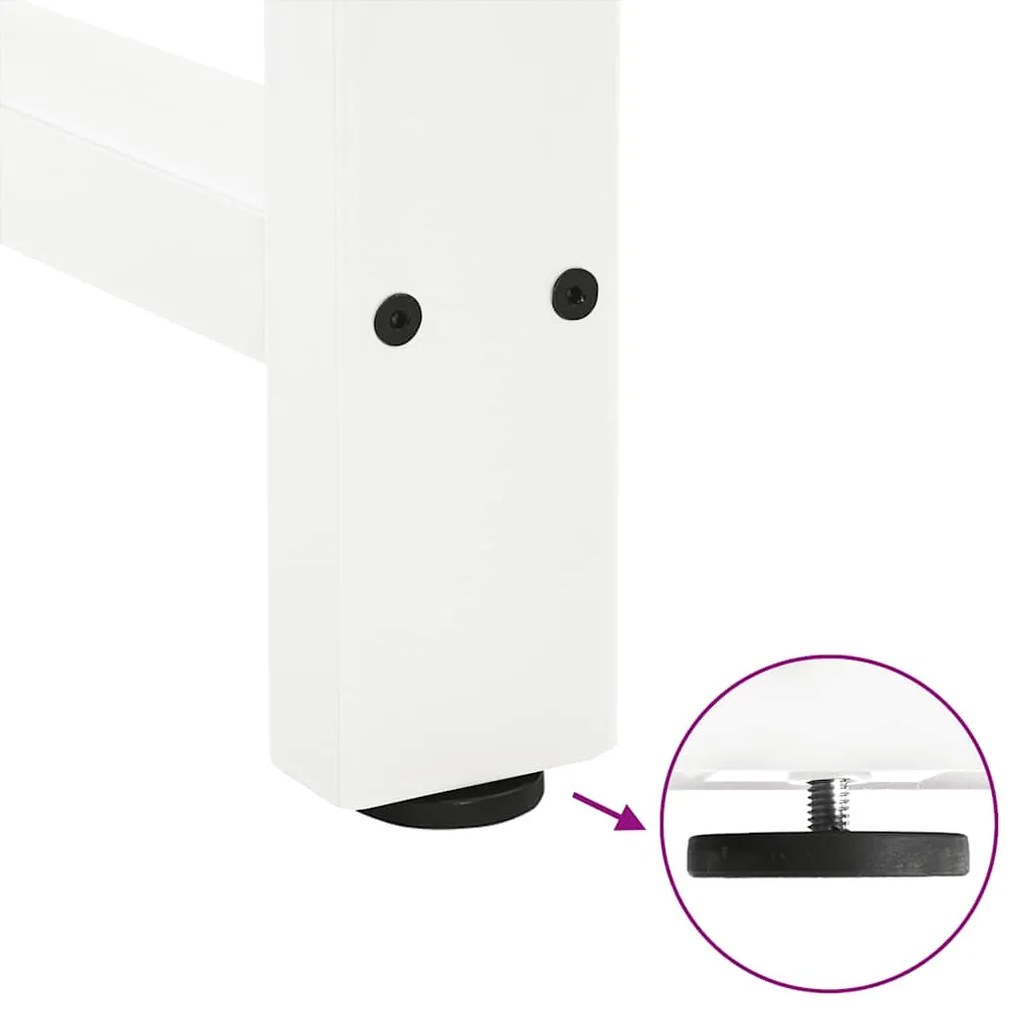 Pés de mesa de console , brancos, 2 peças, 38x(72-73) cm, aço