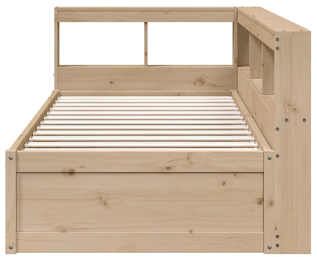Cama com estante sem colchão 90x190 cm pinho maciço