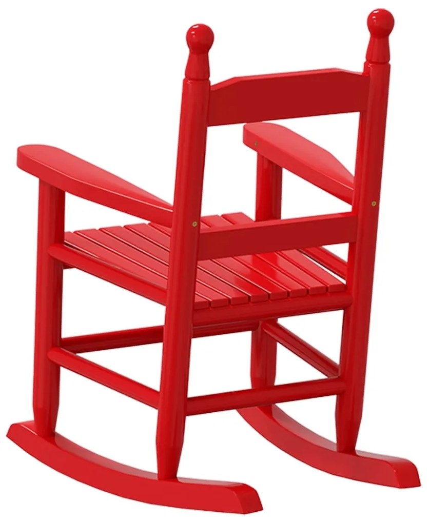 Cadeiras de baloiço infantis 2 pcs álamo maciço vermelho