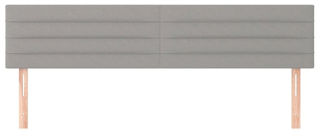Cabeceira de cama 2 pcs tecido 80x5x78/88 cm cinzento-claro