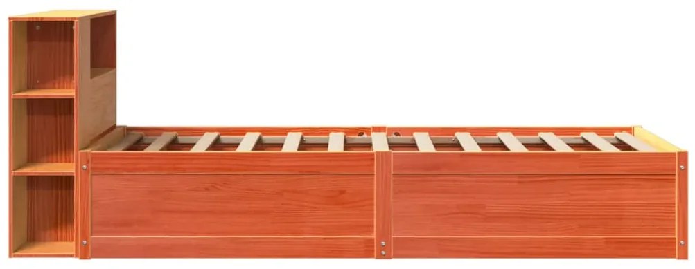 Cama sem colchão 90x190 cm madeira de pinho maciça castanho-mel