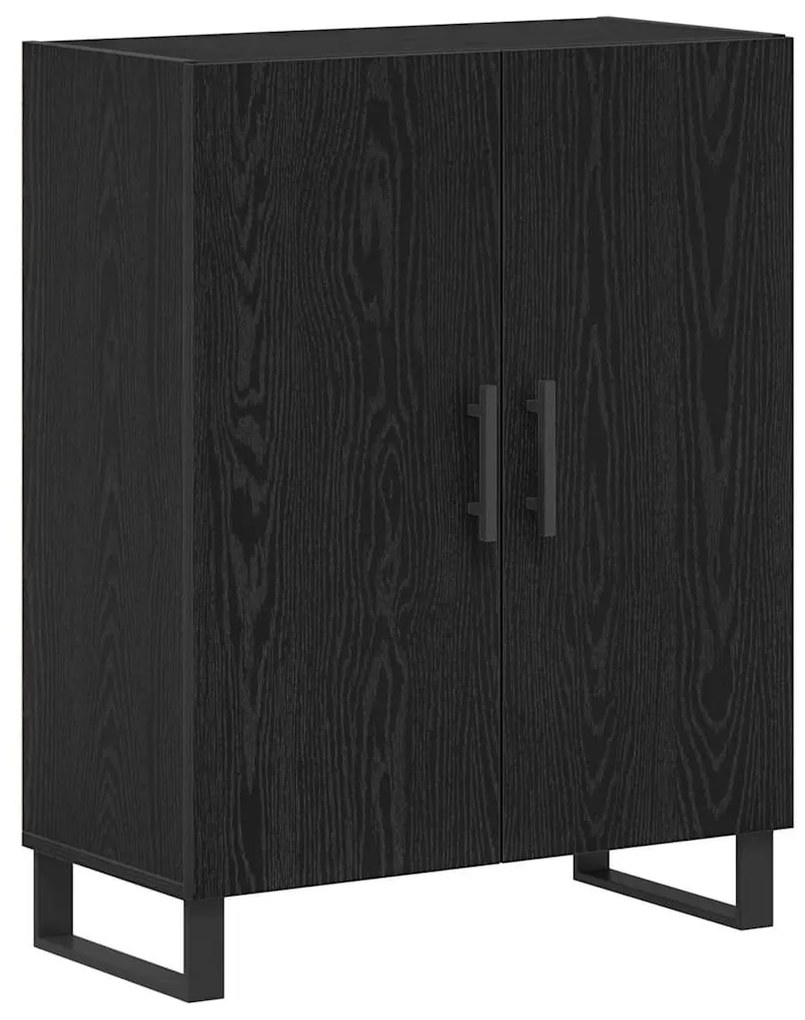 Highboard Carvalho Preto 69.5x34x180 cm Madeira de Engenharia