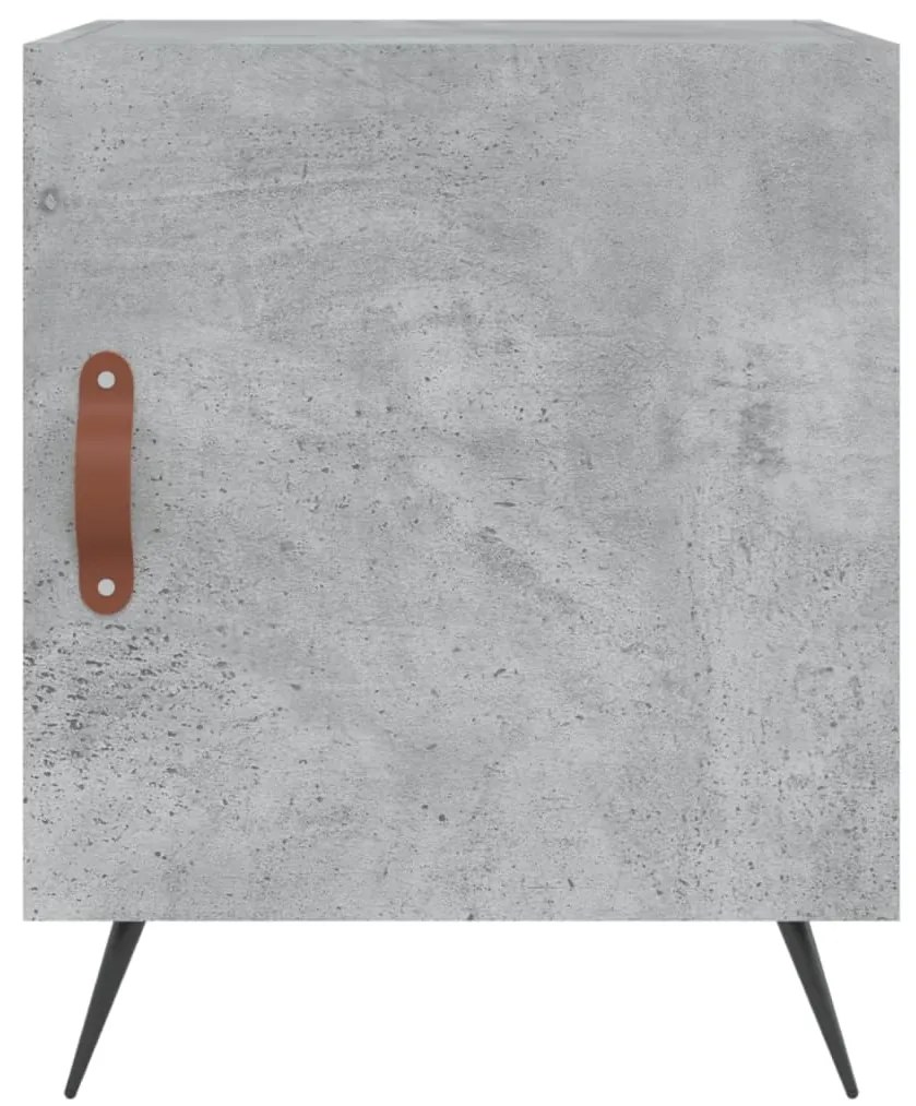 Mesa cabeceira 2pcs 40x40x50 cm derivados madeira cinza cimento
