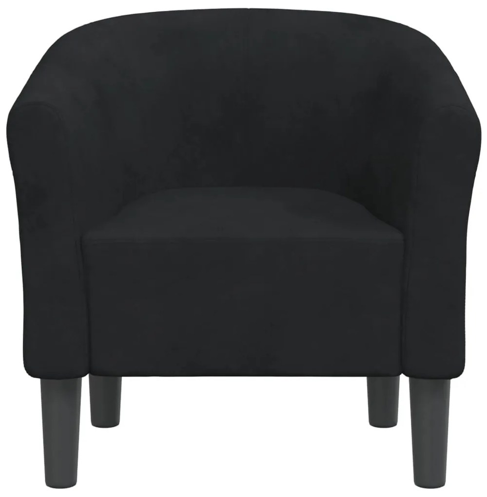 Poltrona veludo preto