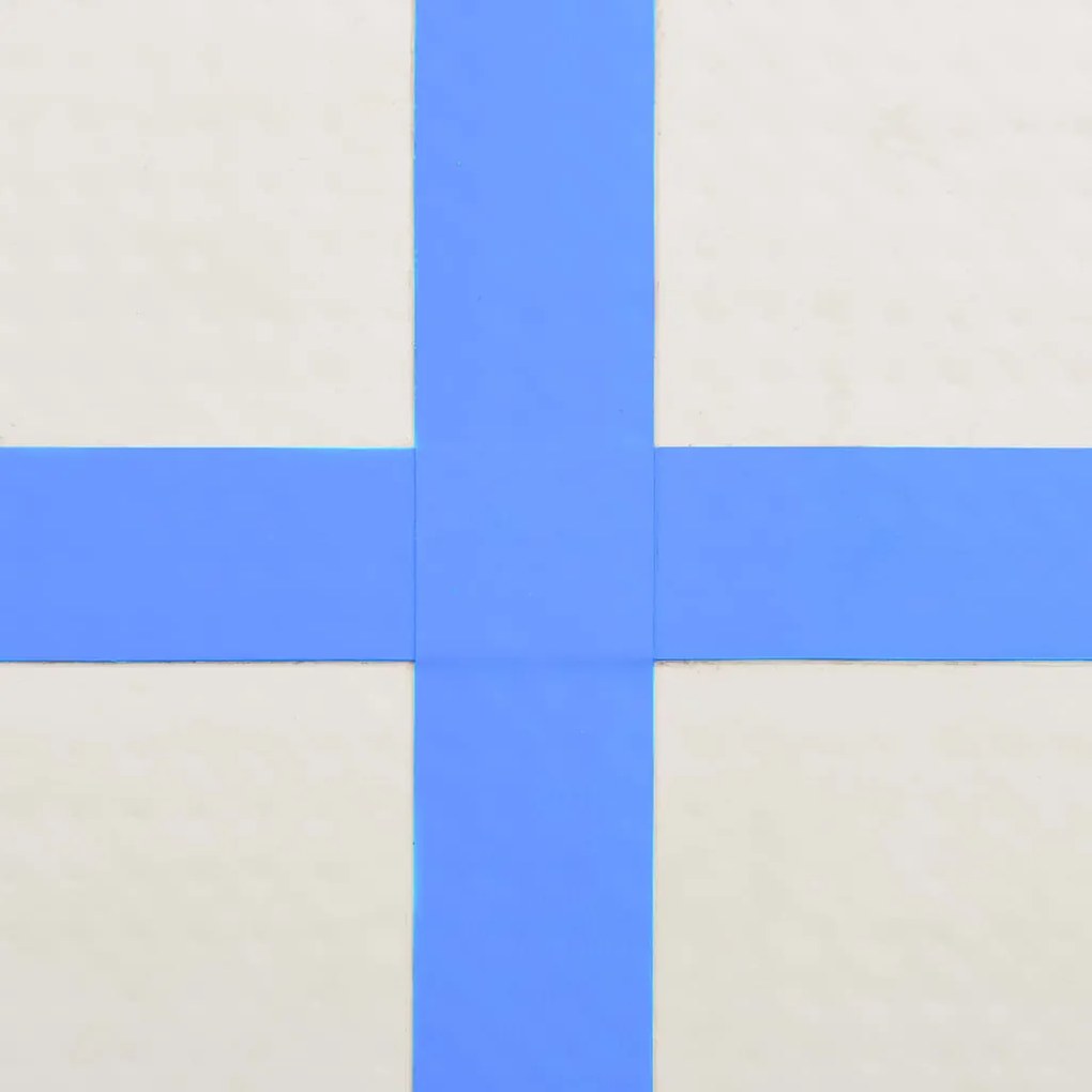 Colchão de ginástica insuflável c/ bomba 200x200x15 cm PVC azul
