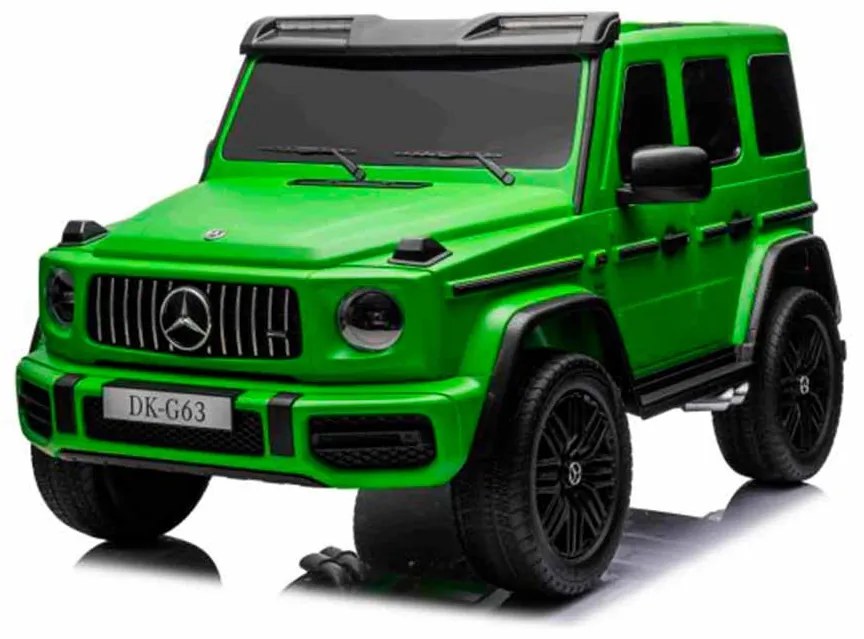 Carro elétrico para crianças Mercedes-Benz G63 AMG 4x4² 2 lugares, Bateria 24V/7Ah, 4 motores 200W, Rodas Borracha com suspensão, Bancos em pele, Cont