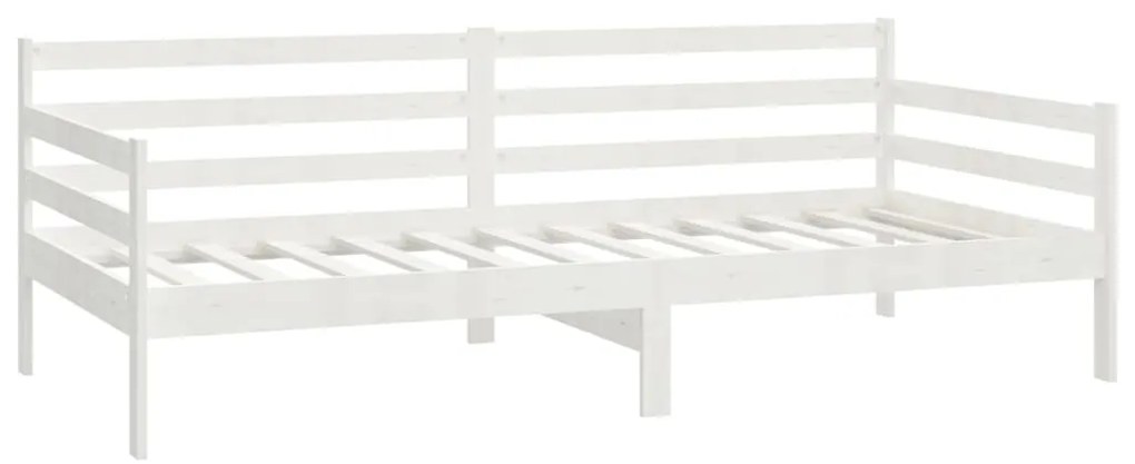 Sofá-cama com gavetas 90x200 cm pinho maciço branco