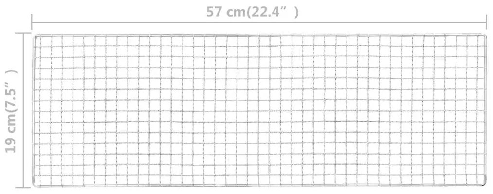 Churrasqueira portátil para campismo 60x22,5x33 cm aço
