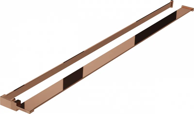 Mexen prateleira para divisória de duche com barra para toalhas, ouro rosa - 800-02-60