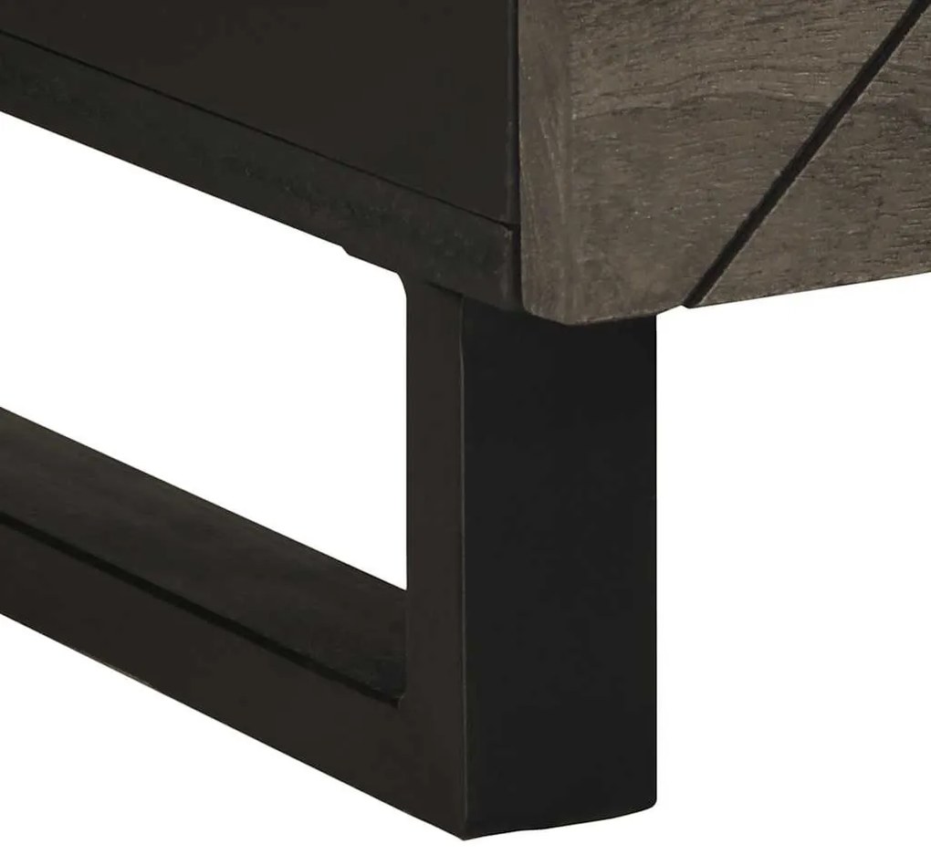 Mesa de centro 80x54x40 cm madeira de mangueira maciça preto