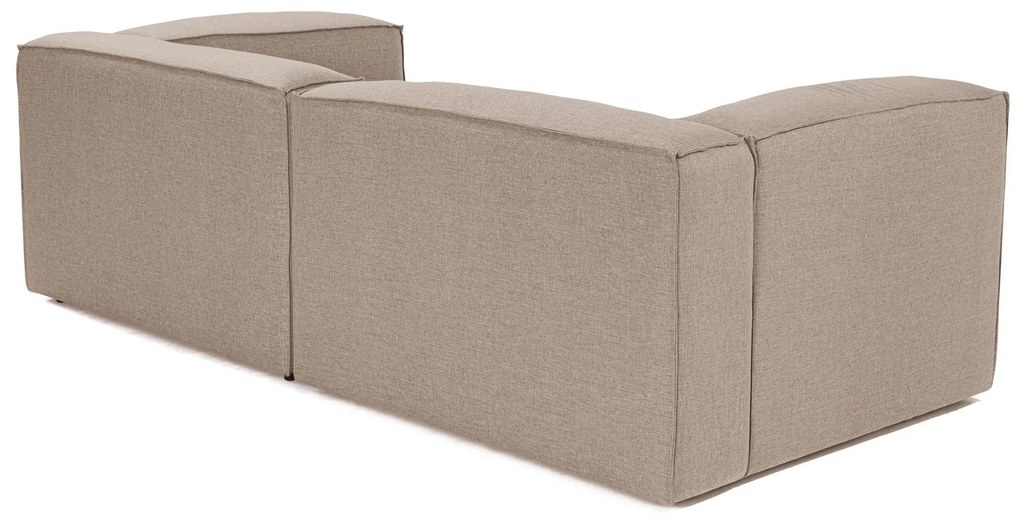 Sofá de 2 Lugares Fora – Castanho – 214x66x105 cm